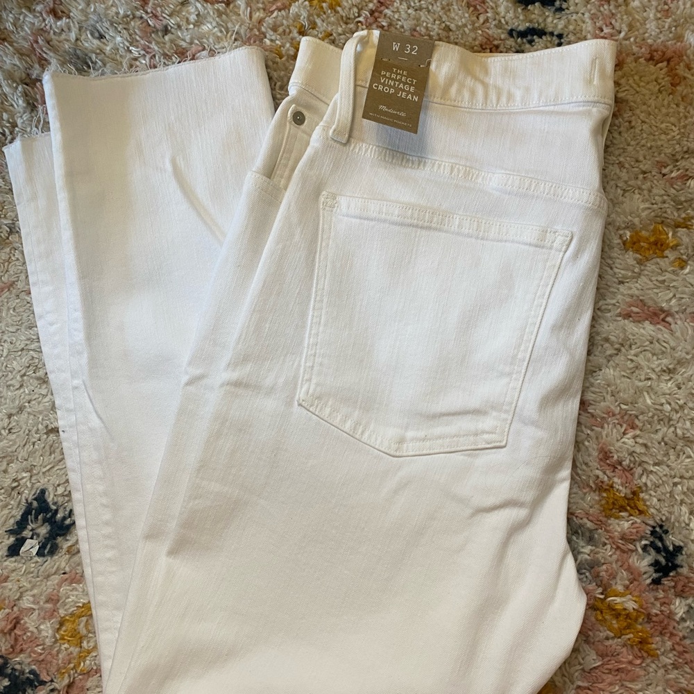 White Perfect Vintage Cropped Jean NWT
